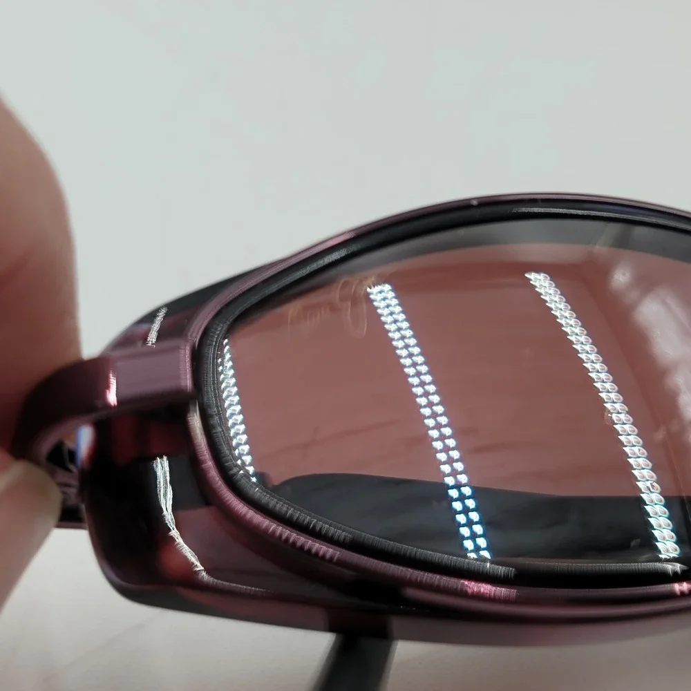 Maui Jim MJ-123-11 Sunglasses Purple Black Oval Wrap Vintage Sport with Case
